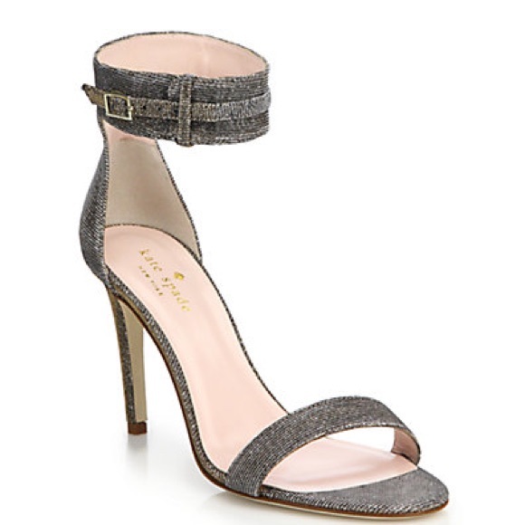 Kate Spade Bronze Lurex Isa Ankle Strap Heel - Picture 7 of 7